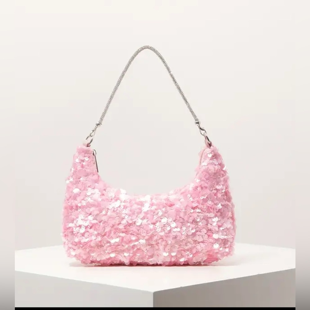 Pink Sequin Women's Bag